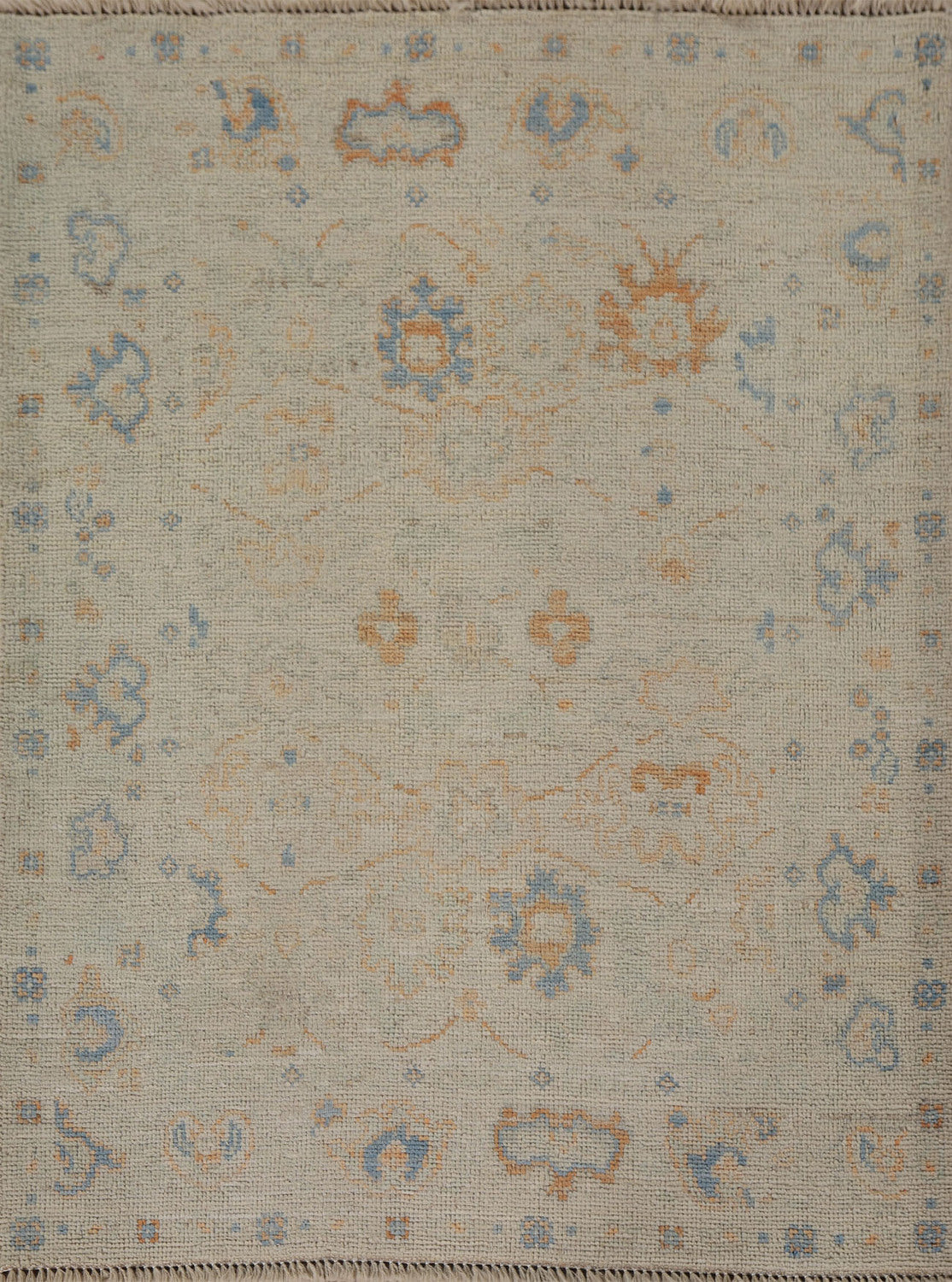 Vegetable Dye Oushak Accent Turkish Rug 3x4