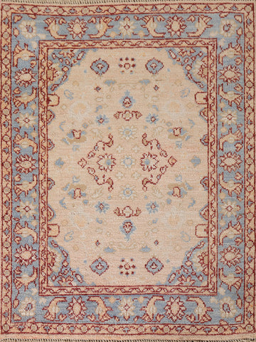 Vegetable Dye Oushak Turkish Foyer Rug 3x4