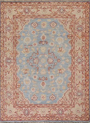 Vegetable Dye Oushak Turkish Foyer Rug 3x4