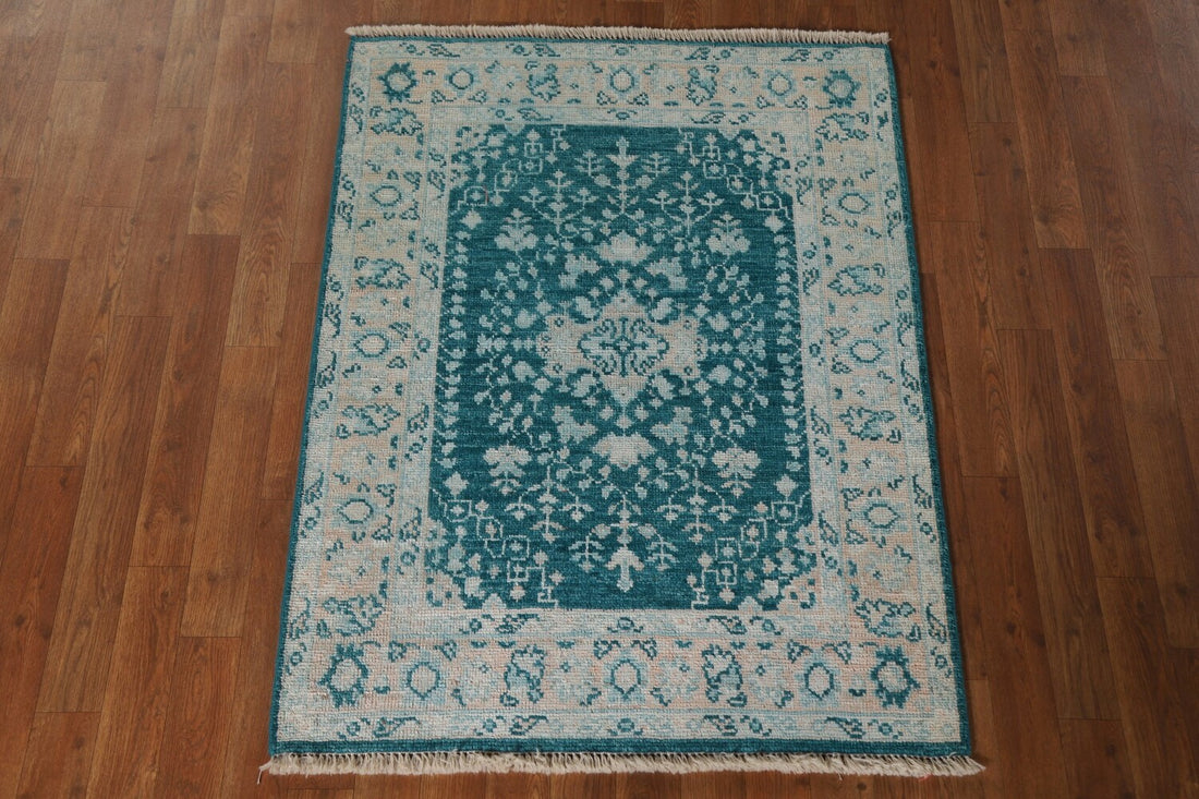Vegetable Dye Oushak Turkish Accent Rug 3x4