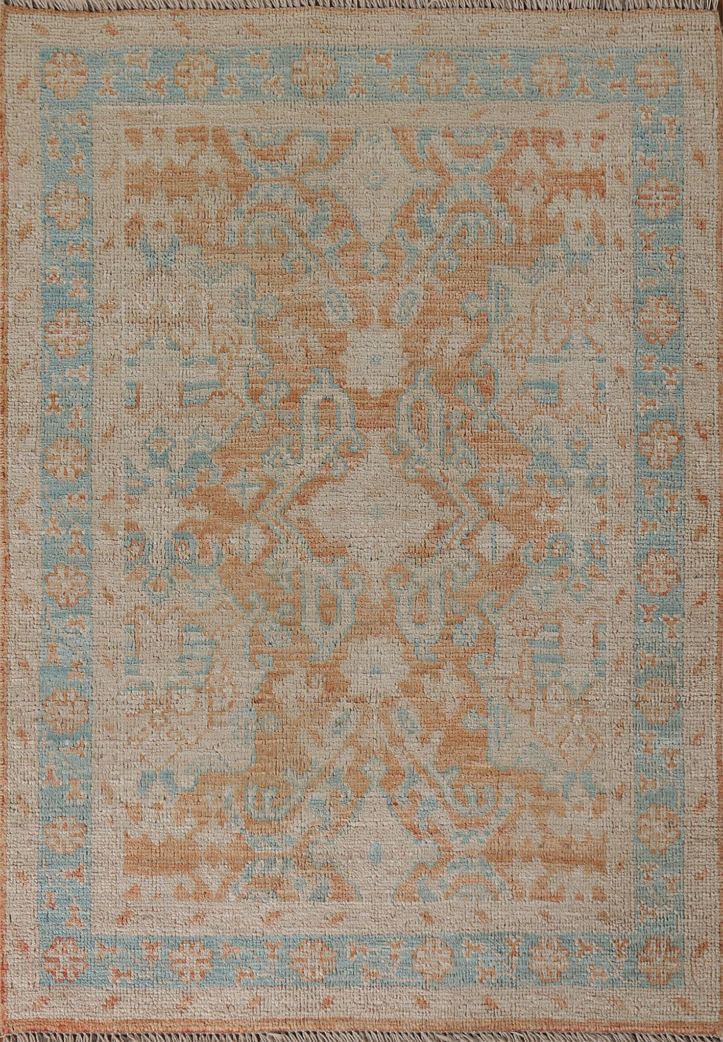Vegetable Dye Oushak Turkish Accent Rug 3x4
