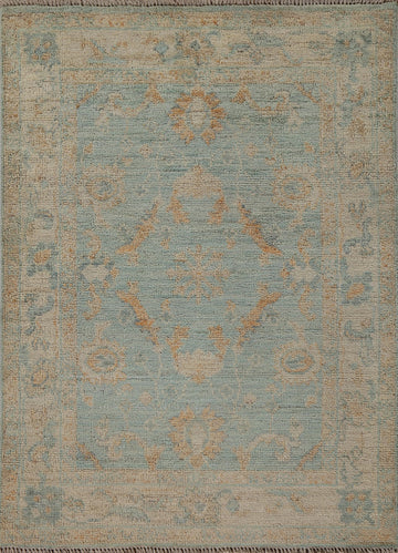 Vegetable Dye Oushak Turkish Rug 3x4
