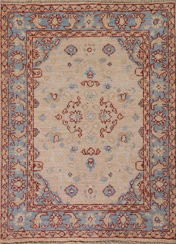 Vegetable Dye Oushak Turkish Foyer Rug 3x4