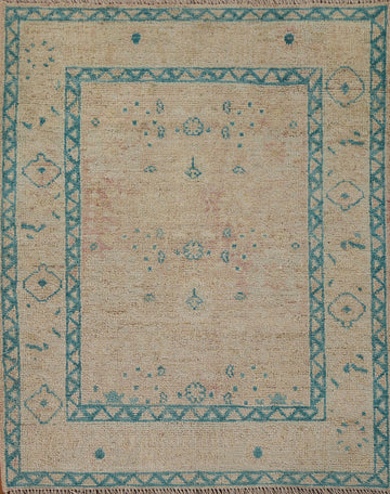 Vegetable Dye Oushak Turkish Accent Rug 3x4