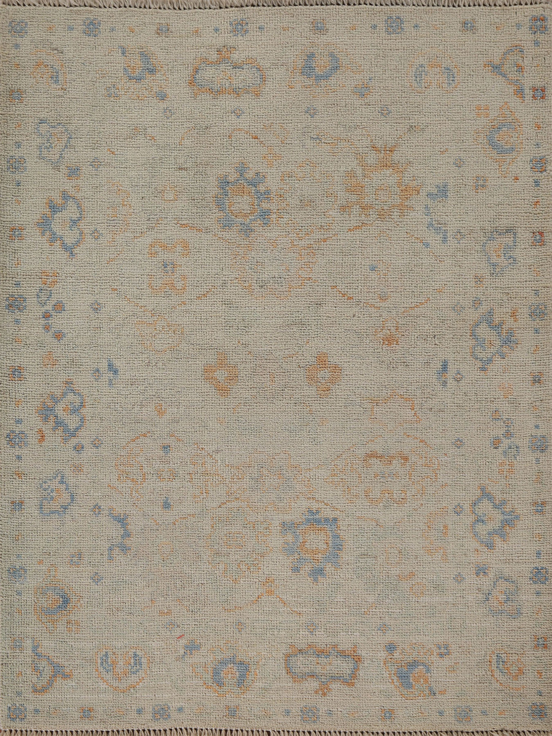 Vegetable Dye Oushak Turkish Accent Rug 3x4