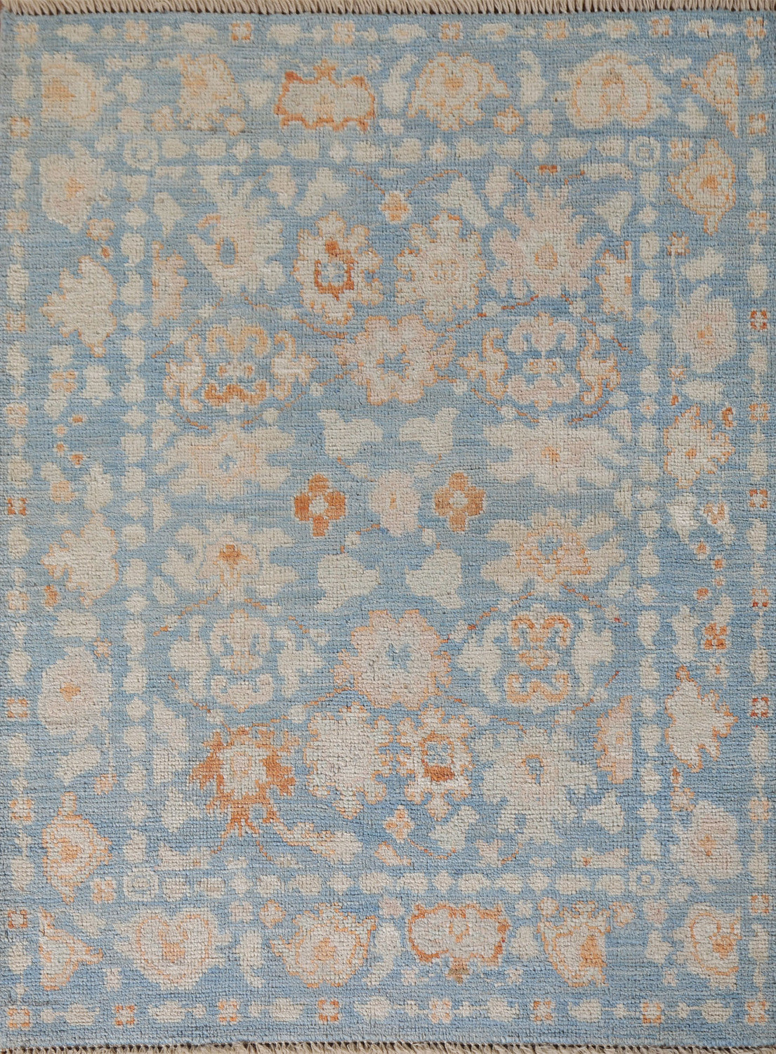 Vegetable Dye Oushak Turkish Accent Rug 3x4
