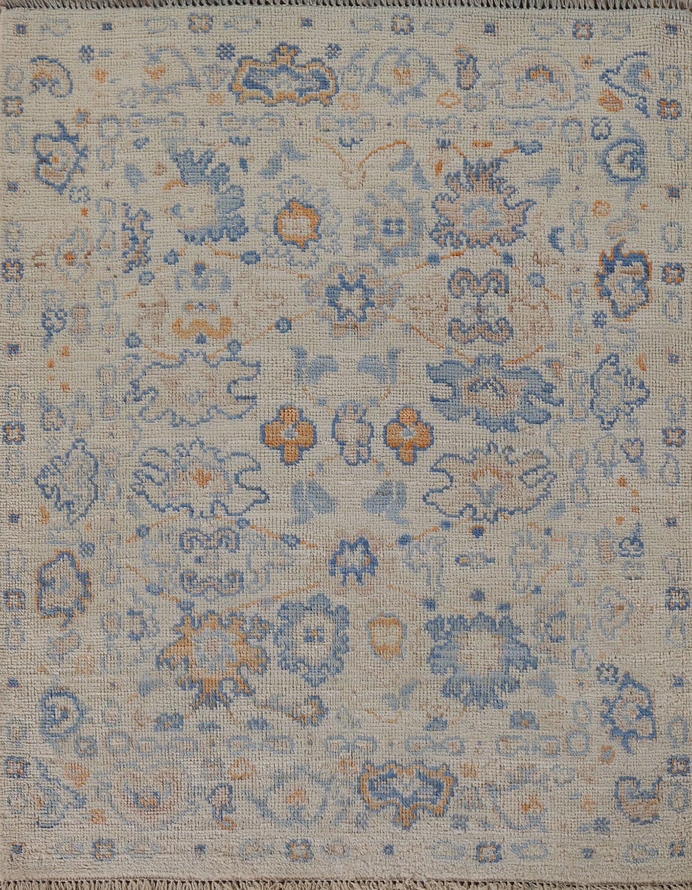 Vegetable Dye Oushak Turkish Foyer Rug 3x4