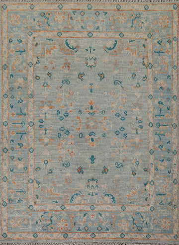 Vegetable Dye Oushak Turkish Accent Rug 3x4