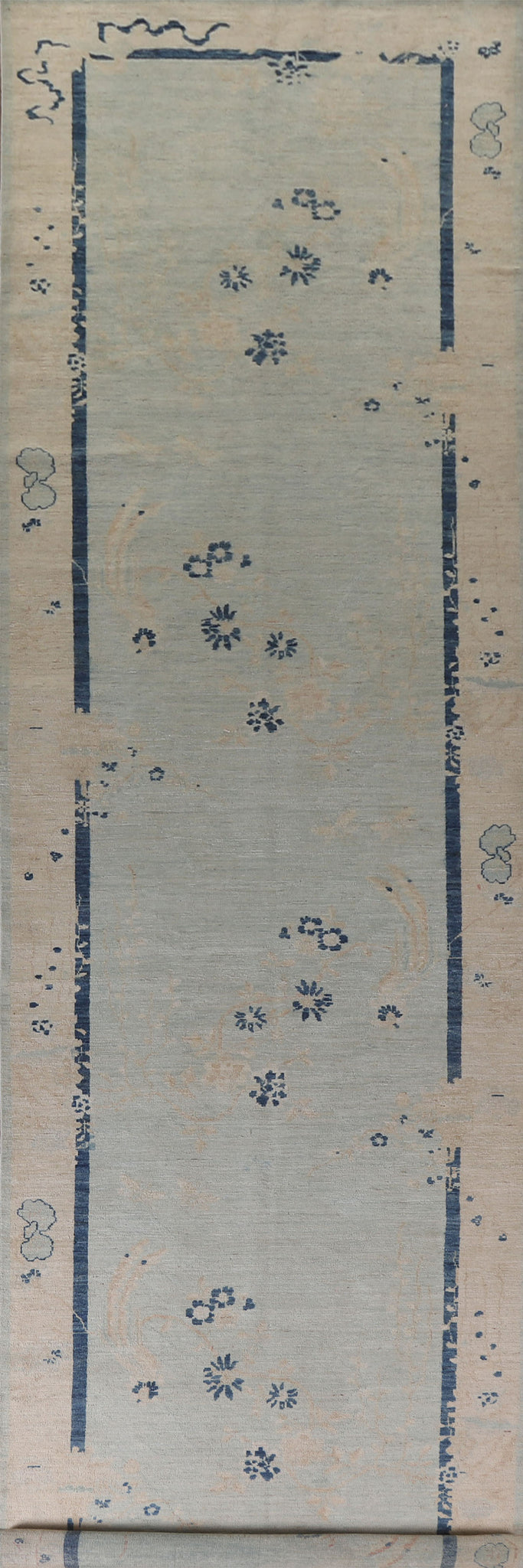 Vegetable Dye Oushak Turkish Runner Rug 5x24