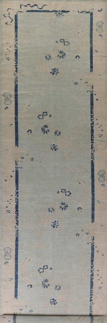 Vegetable Dye Oushak Turkish Runner Rug 5x24