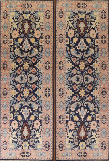 Set Of 2 Sultanabad Ziegler Vegetable Dye Runner Rugs 3x10