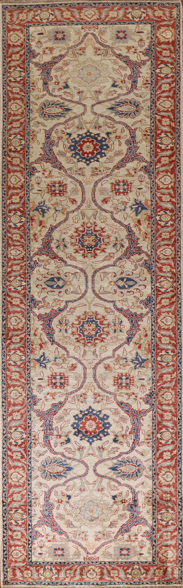Vegetable Dye Sultanabad Ziegler Runner Rug 3x12