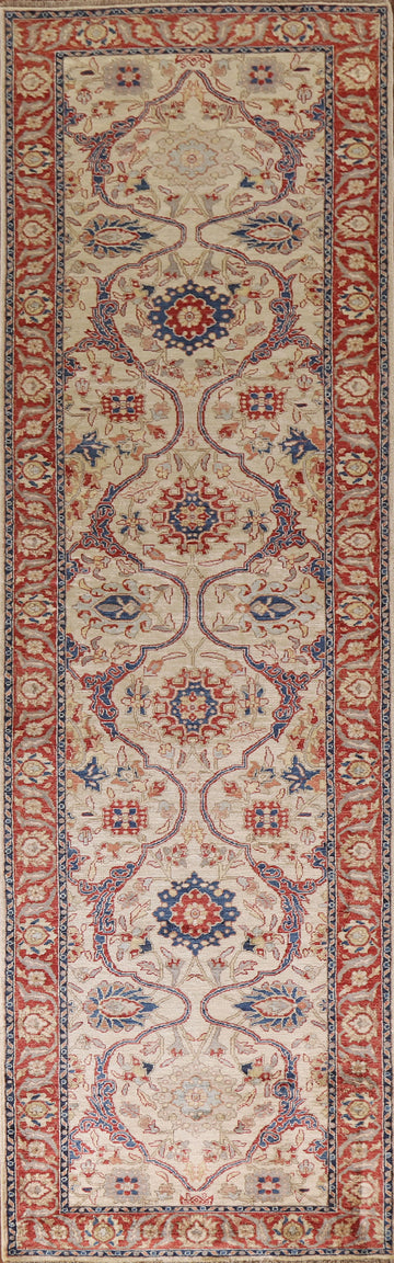 Vegetable Dye Sultanabad Ziegler Runner Rug 3x12