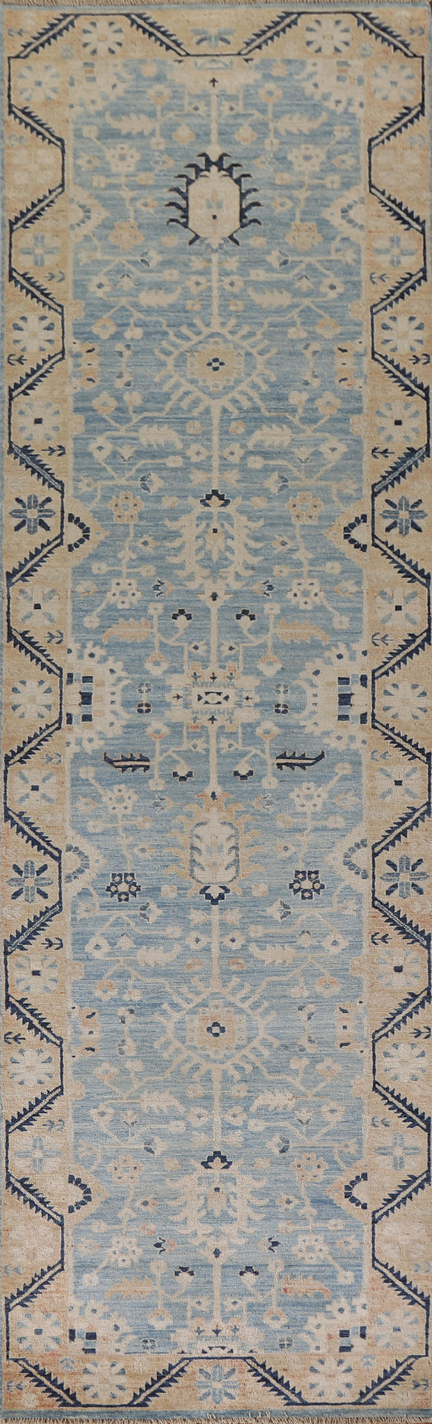 Vegetable Dye Sultanabad Ziegler Wool Runner Rug 3x12