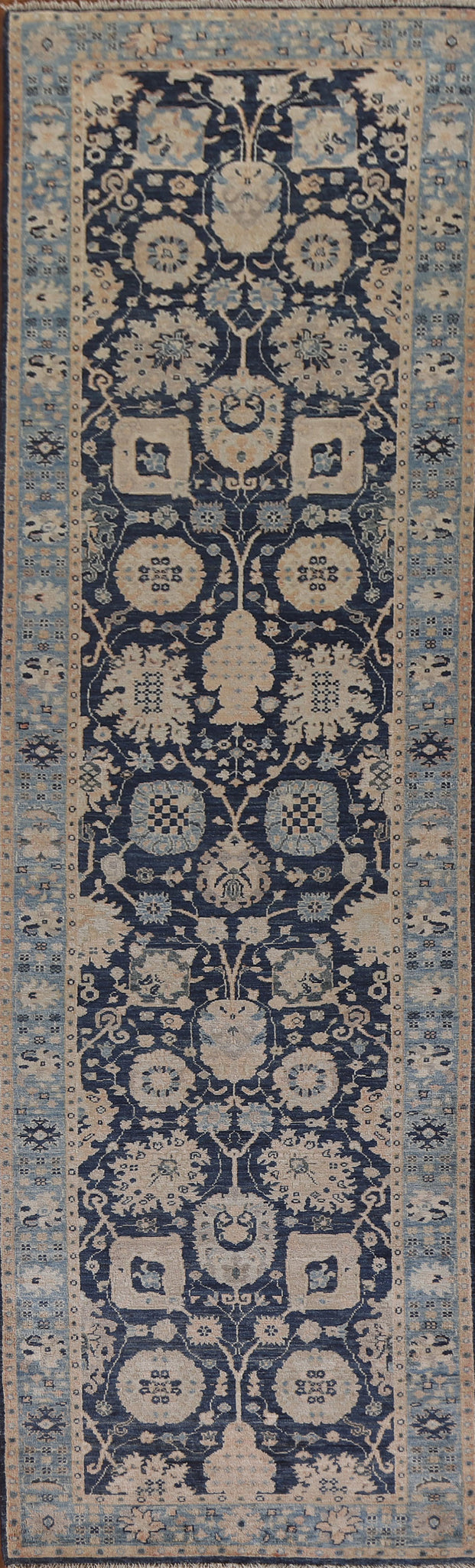 Vegetable Dye Sultanabad Ziegler Runner Rug 3x12