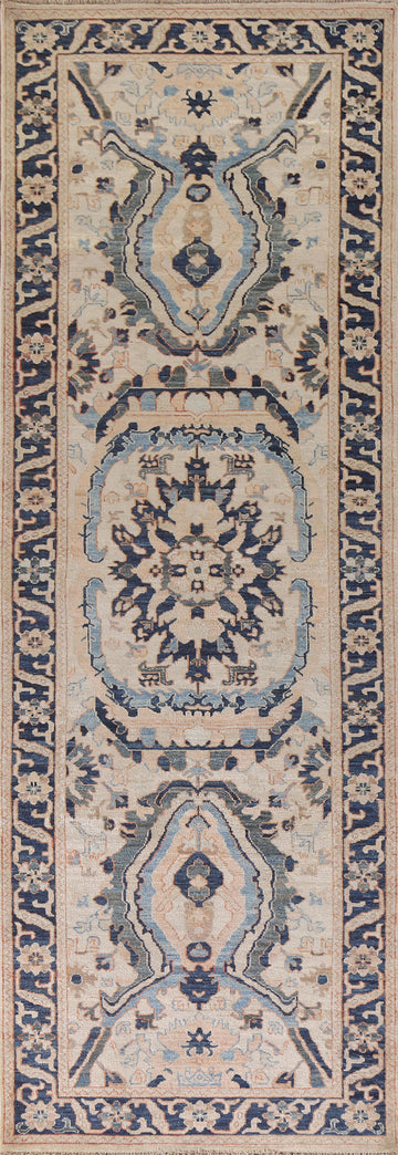 Vegetable Dye Sultanabad Ziegler Runner Rug 3x10