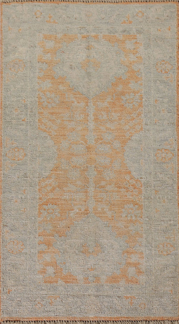 Vegetable Dye Oushak Turkish Accent Rug 2x4