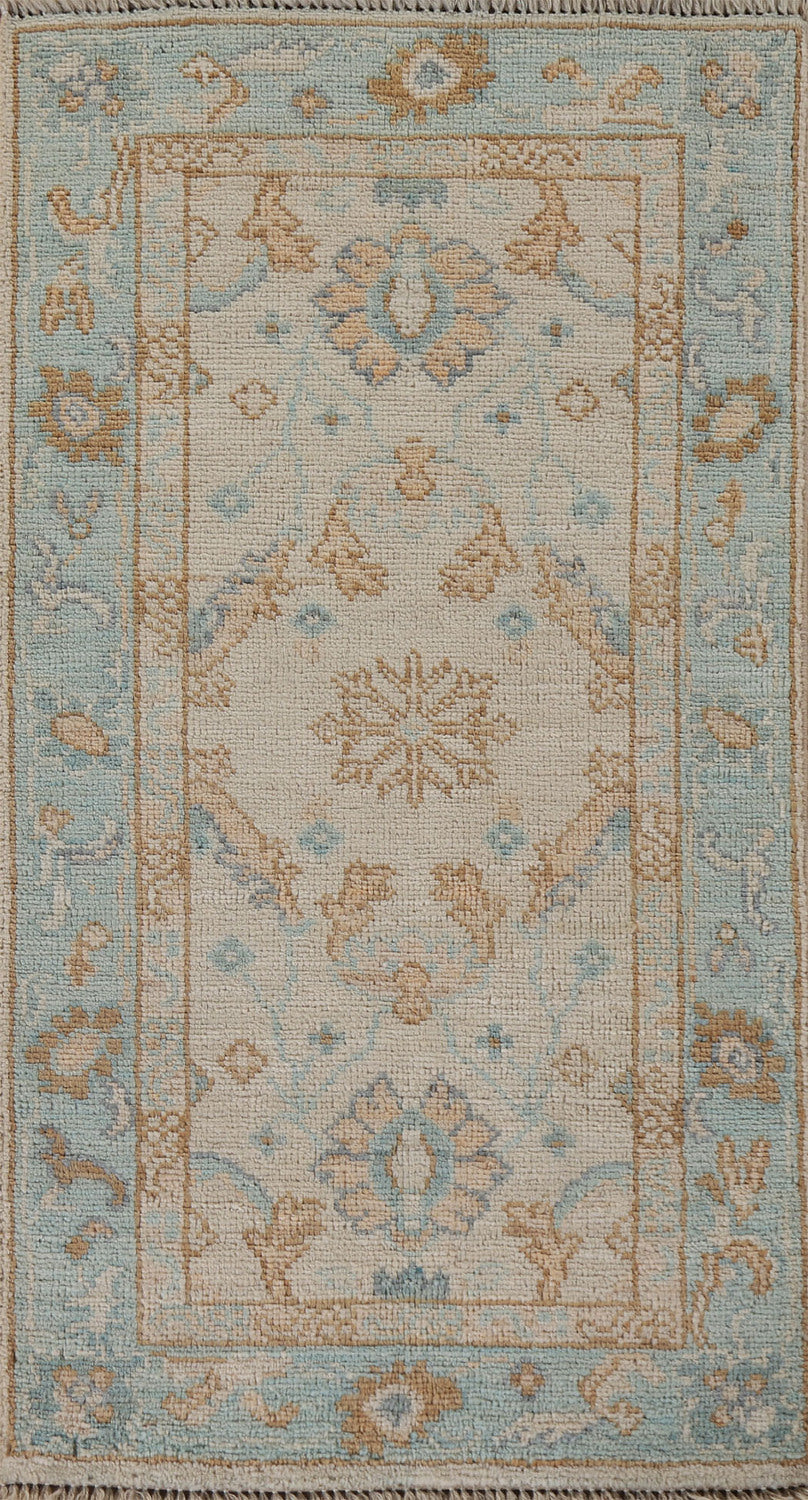 Wool Oushak Vegetable Dye Foyer Rug 2x4