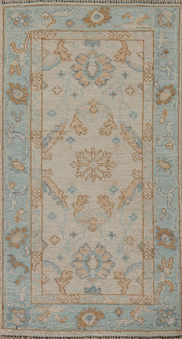 Wool Oushak Vegetable Dye Foyer Rug 2x4
