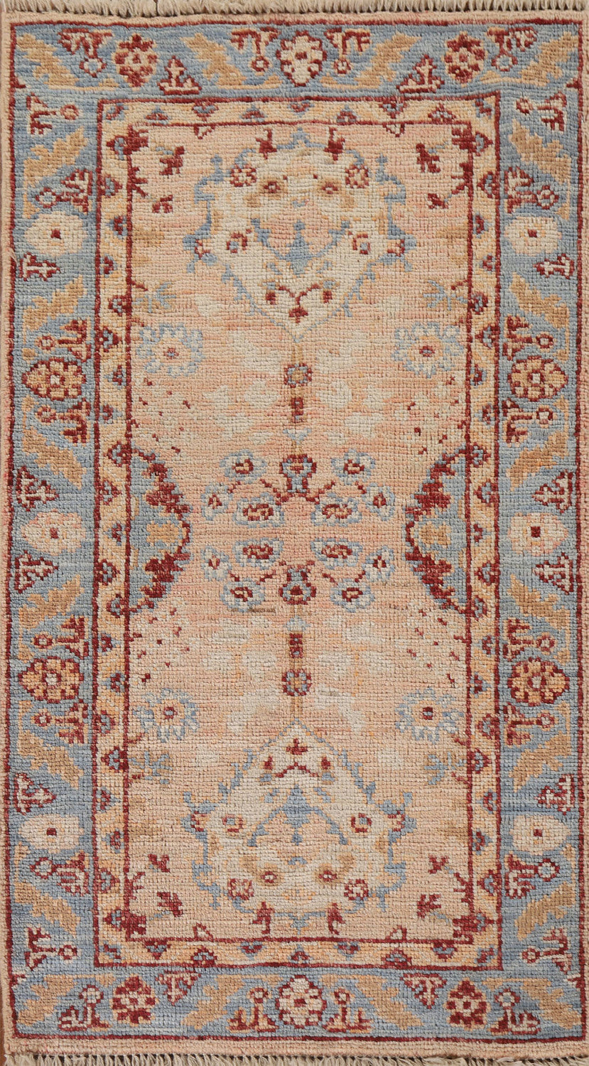 Vegetable Dye Oushak Turkish Accent Rug 2x4