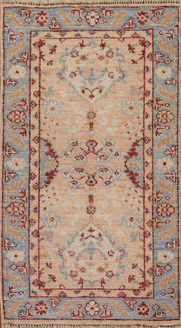 Vegetable Dye Oushak Turkish Accent Rug 2x4