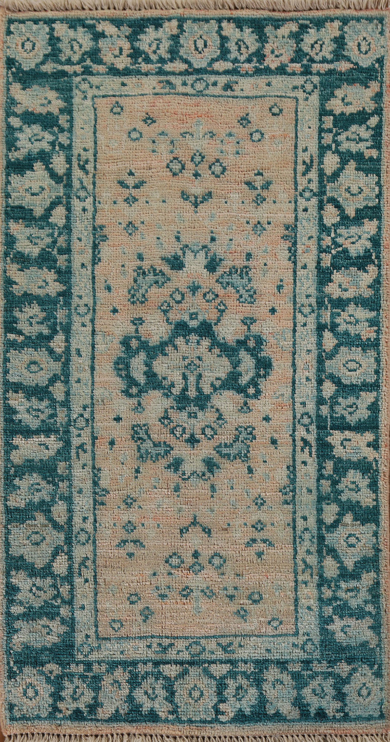 Vegetable Dye Oushak Turkish Accent Rug 2x4