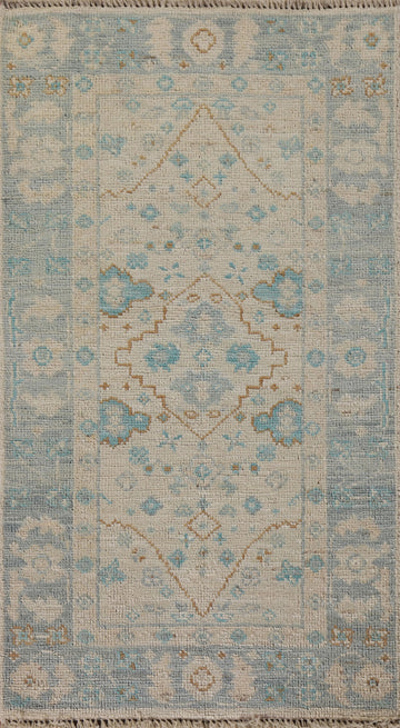 Vegetable Dye Oushak Turkish Accent Rug 2x4