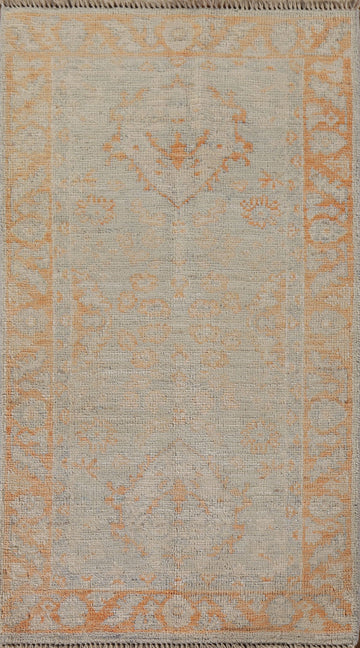 Muted Oushak Vegetable Dye Turkish Accent Rug 2x4