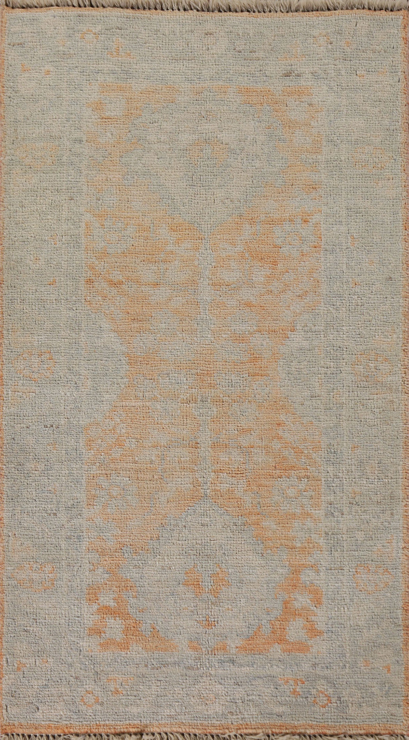 Vegetable Dye Oushak Accent Turkish Rug 2x4