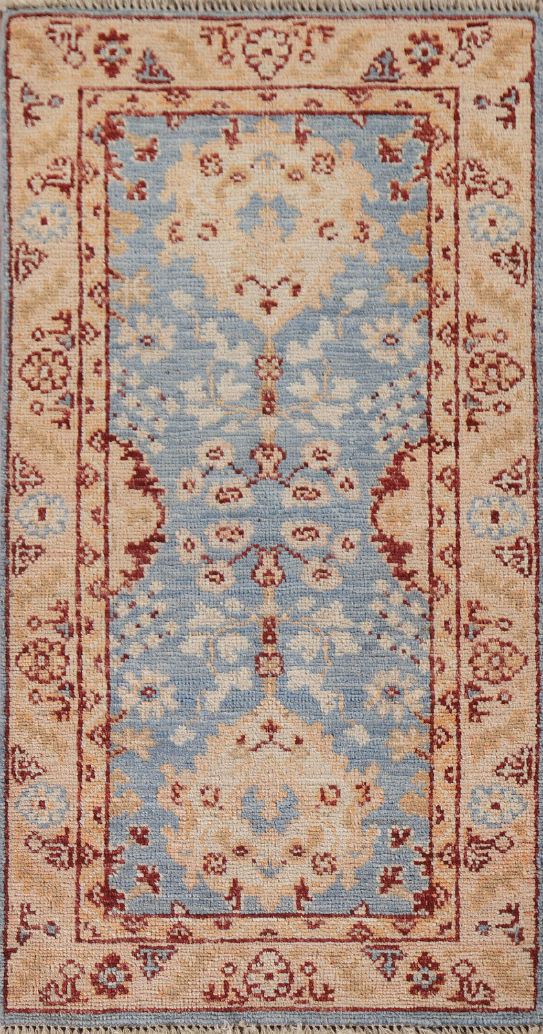 Turkish Oushak Vegetable Dye Foyer Rug 2x4