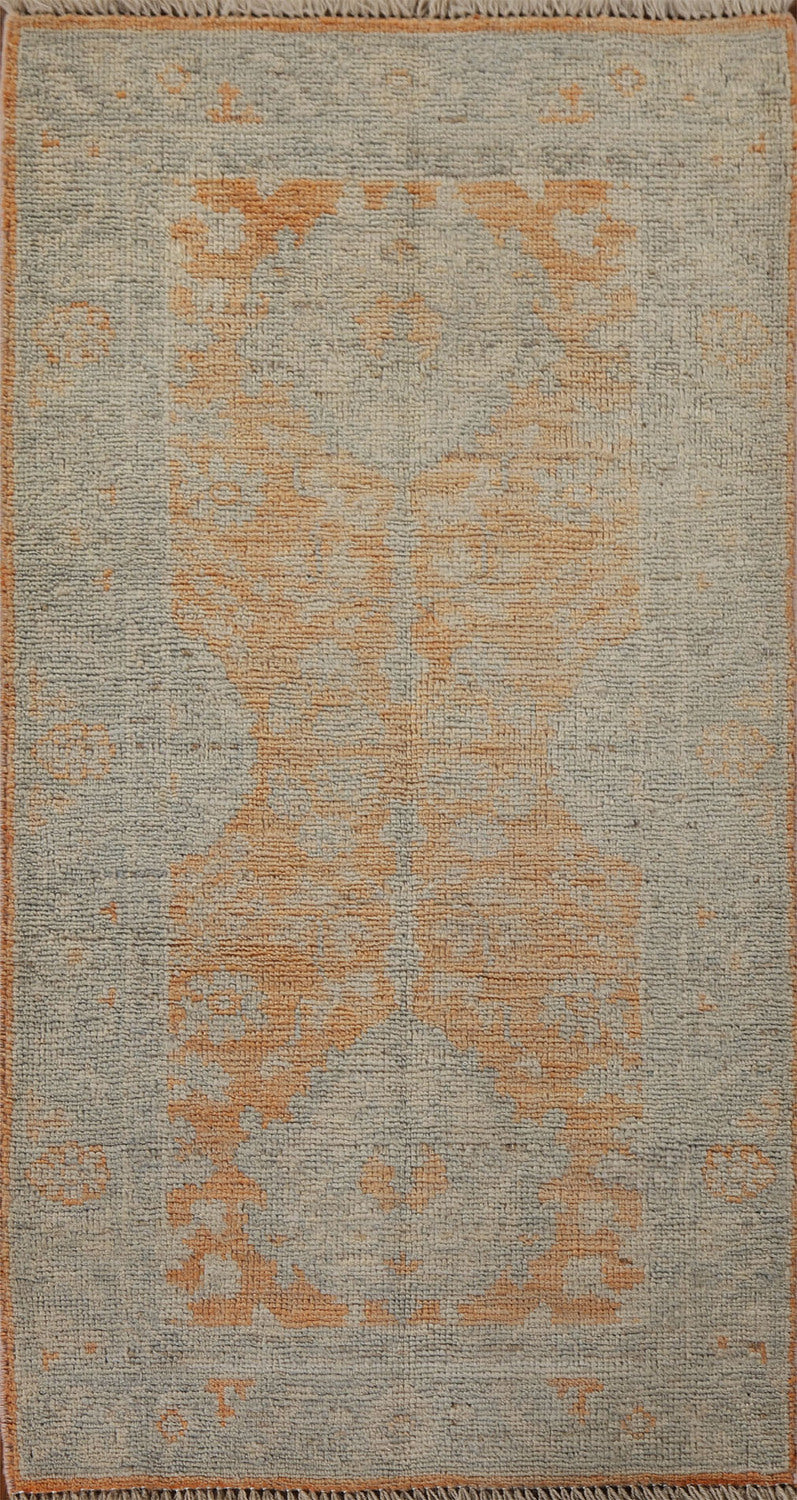 Vegetable Dye Oushak Wool Accent Rug 2x4