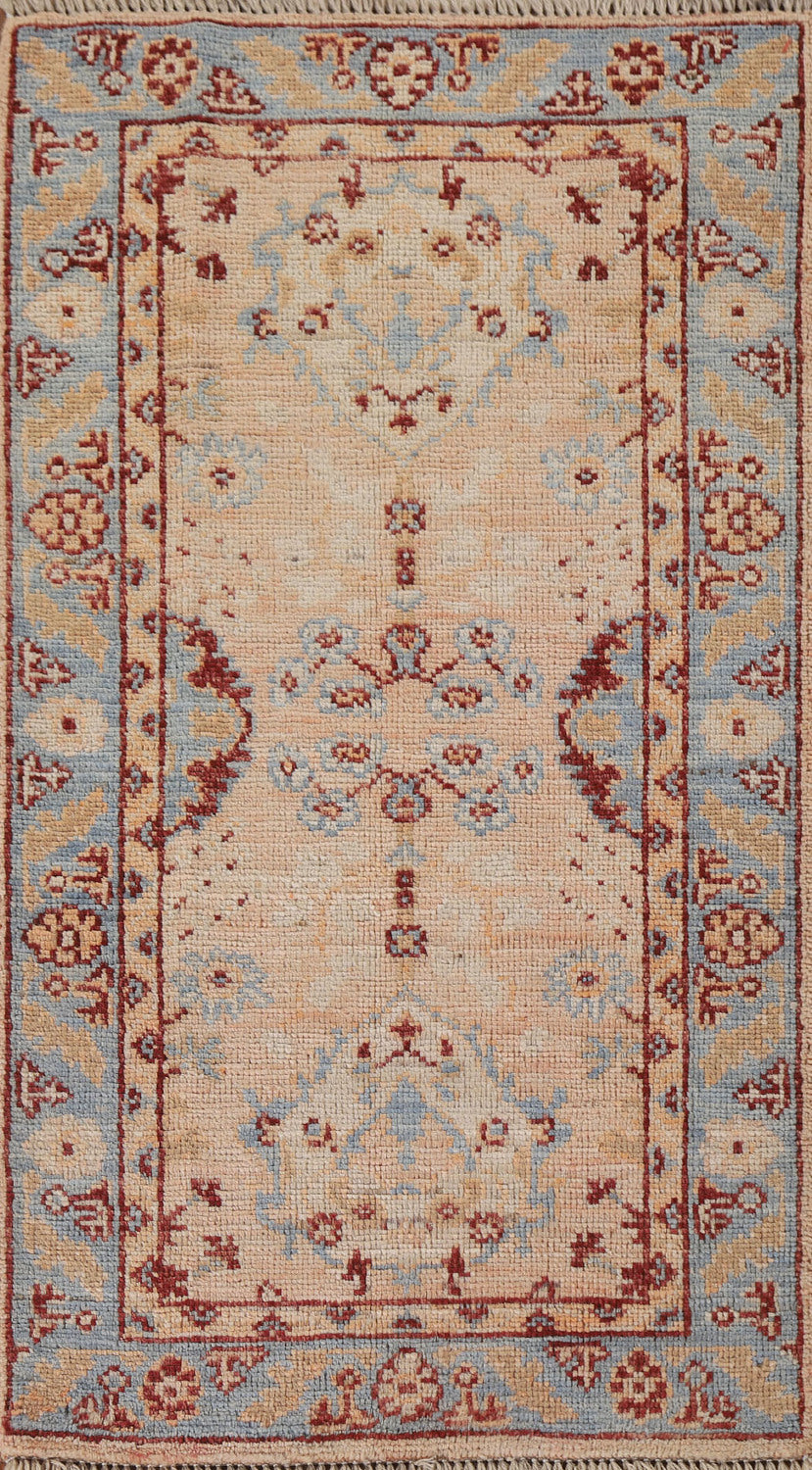 Vegetable Dye Oushak Turkish Accent Rug 2x4