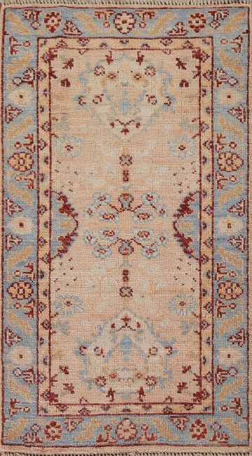 Vegetable Dye Oushak Turkish Accent Rug 2x4