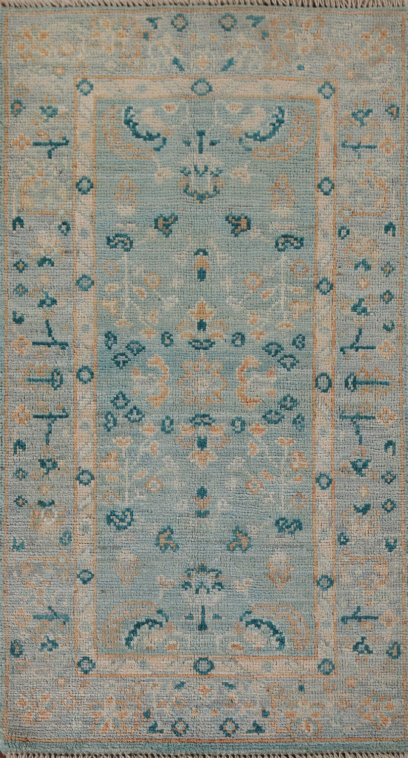 Handmade Oushak Vegetable Dye Accent Rug 2x4