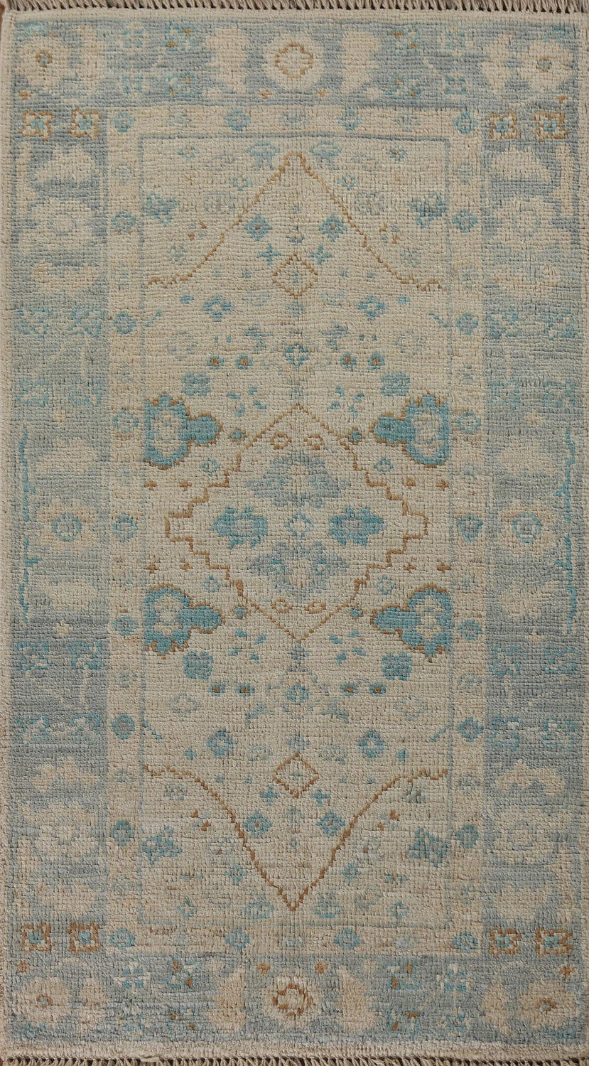 Vegetable Dye Oushak Turkish Accent Rug 2x4