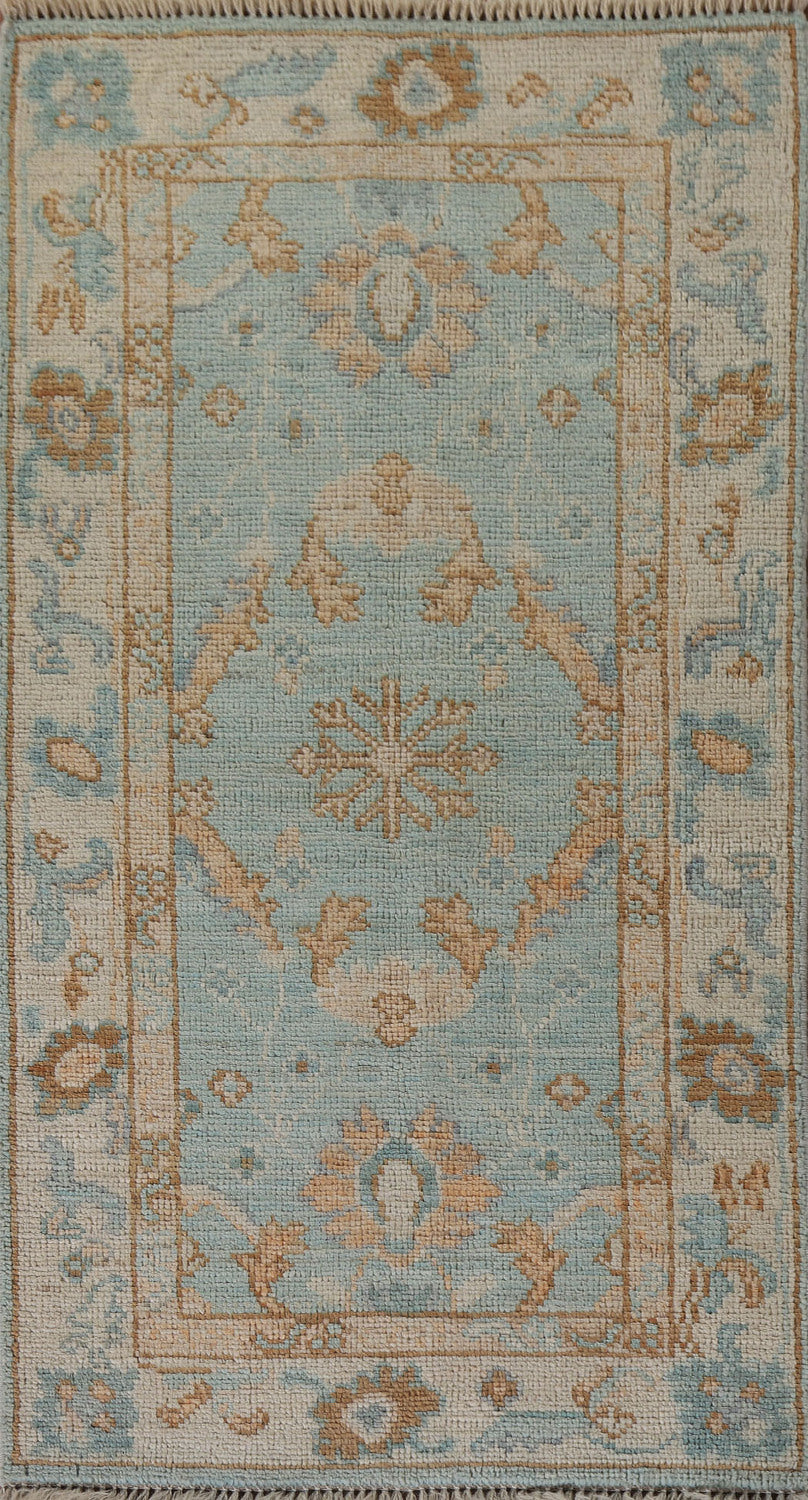 Handmade Oushak Vegetable Dye Foyer Rug 2x4