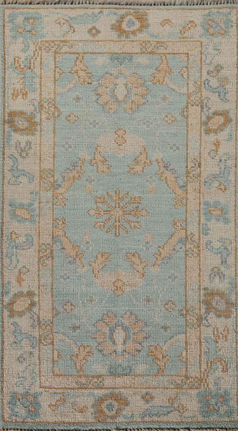 Vegetable Dye Oushak Oriental Foyer Rug 2x4