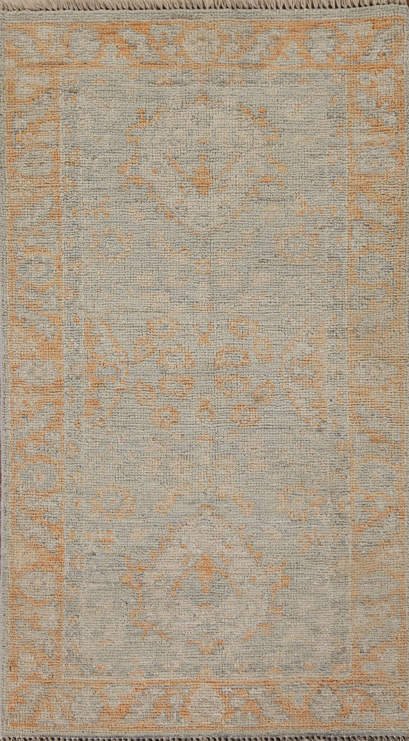 Vegetable Dye Oushak Turkish Accent Rug 2x4