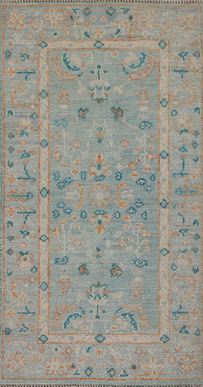 Vegetable Dye Oushak Turkish Rug 2x4