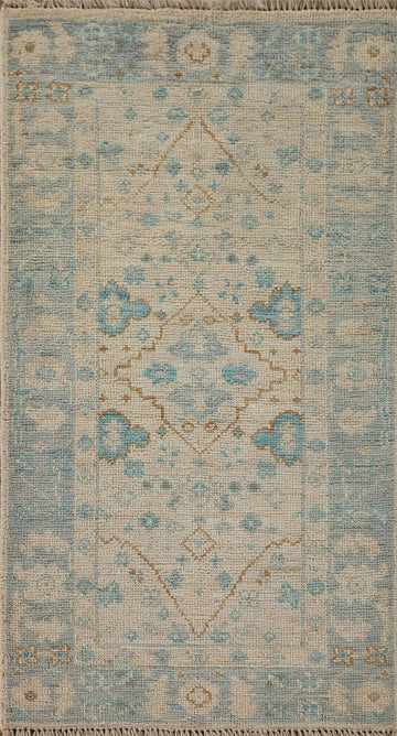 Handmade Oushak Vegetable Dye Accent Rug 2x4