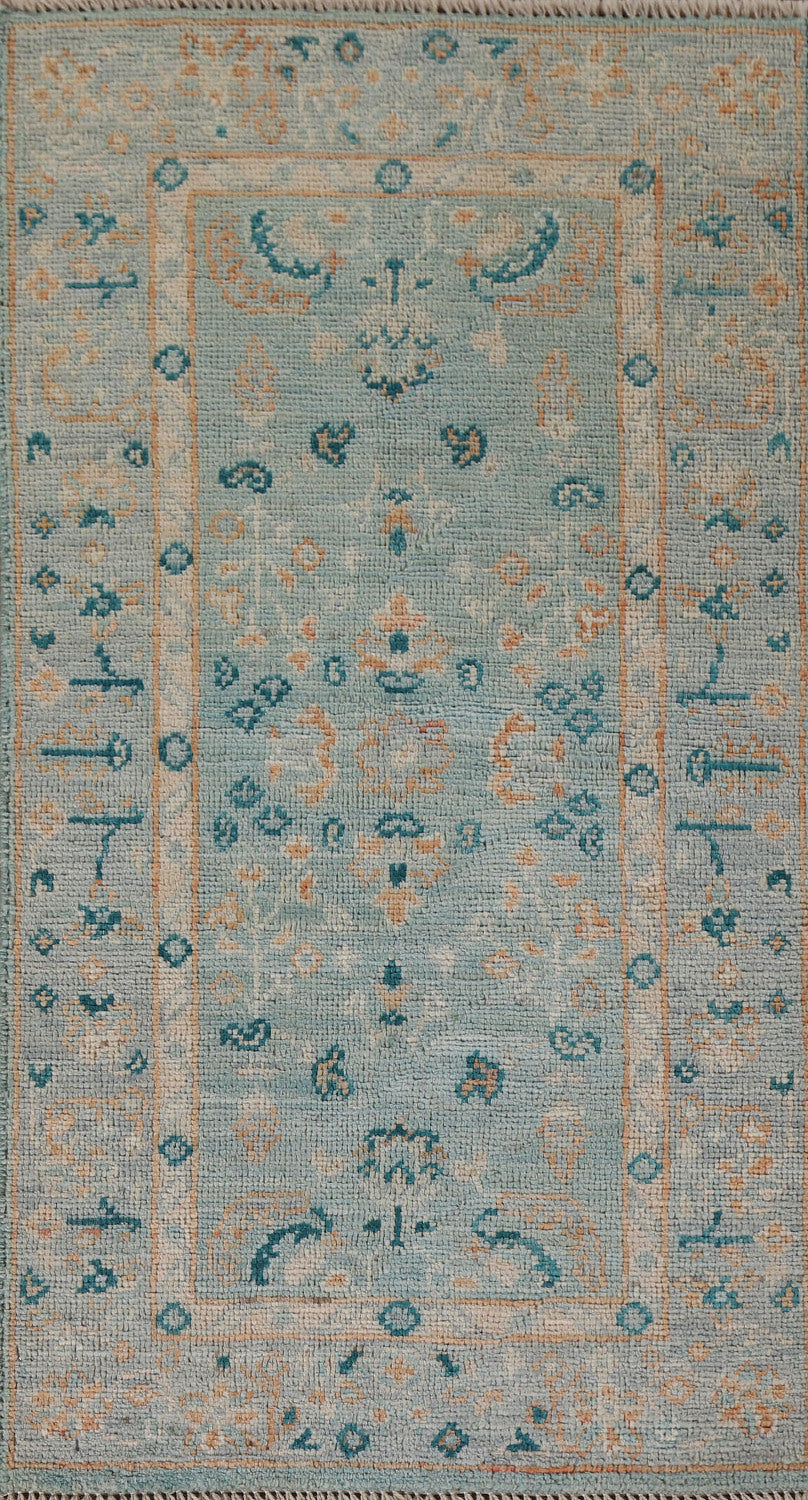 Vegetable Dye Oushak Turkish Accent Rug 2x4