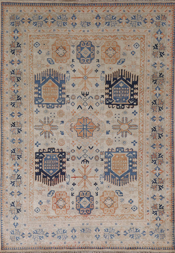 Vegetable Dye Oushak Turkish Area Rug 5x7