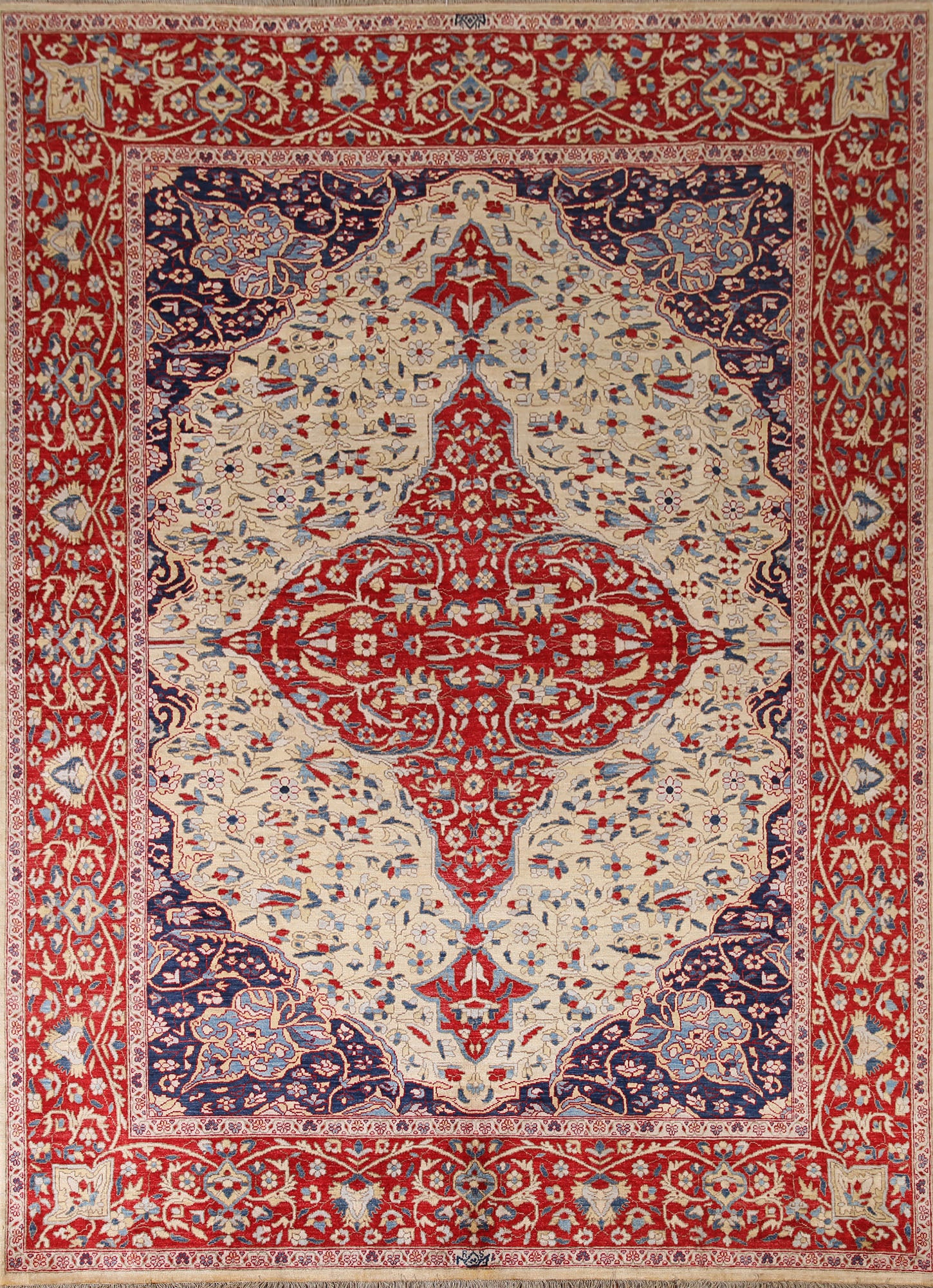 Vegetable Dye Sarouk Farahan Persian Area Rug 8x10