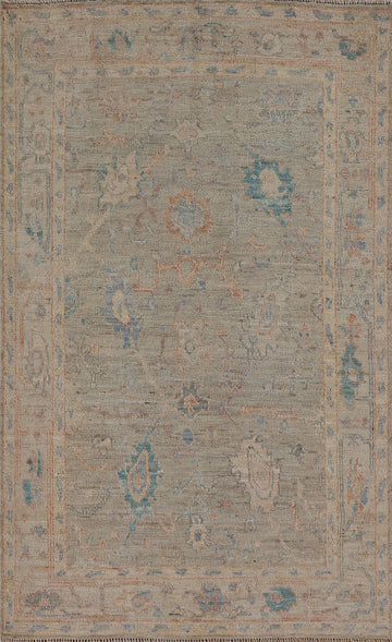 Vegetable Dye Oushak Turkish Area Rug 4x6