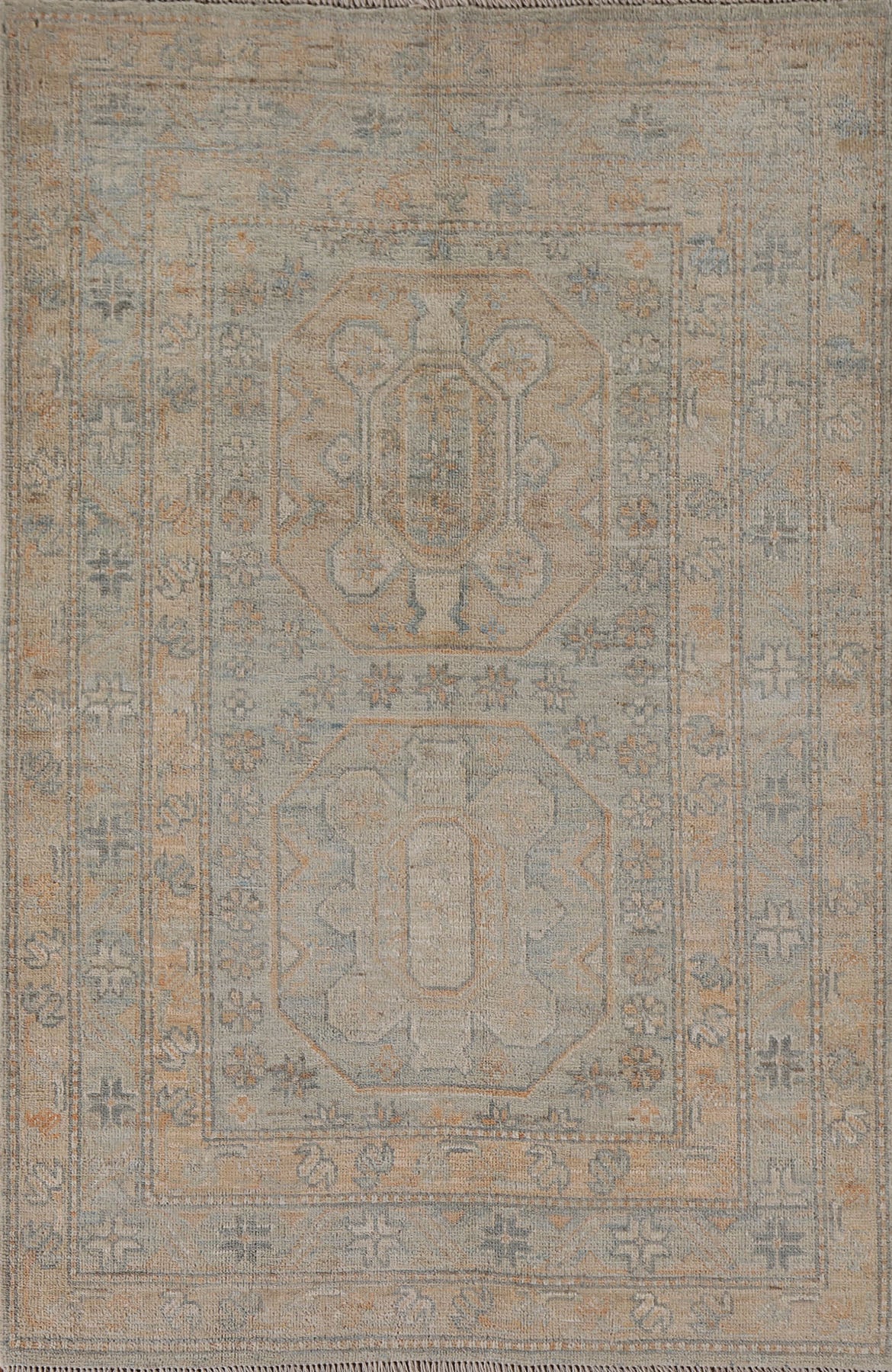 Vegetable Dye Oushak Turkish Area Rug 4x6