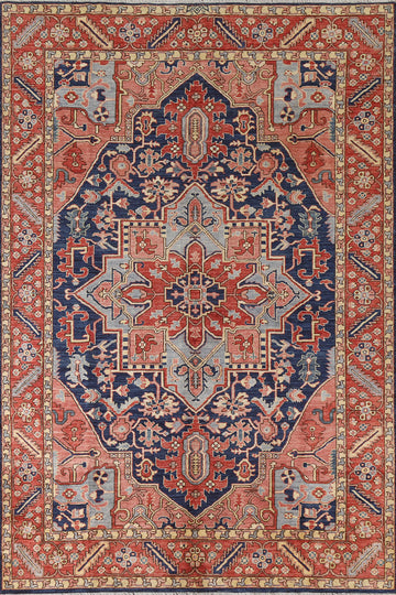 Vegetable Dye Heriz Serapi Oriental Area Rug 6x9