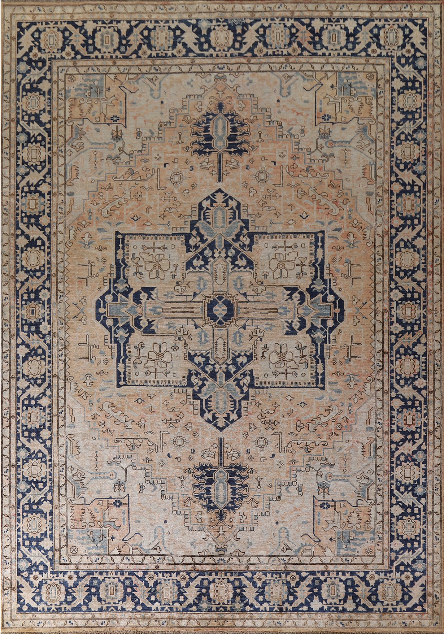 Vegetable Dye Kashan Oriental Area Rug 9x12