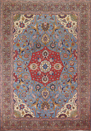 Antique Vegetable Dye Tabriz Persian Area Rug 10x13