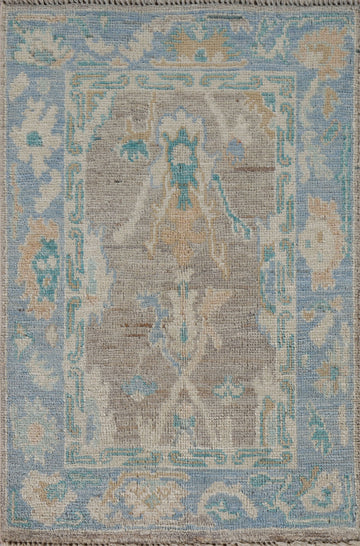 Vegetable Dye Oushak Oriental Rug 2x3