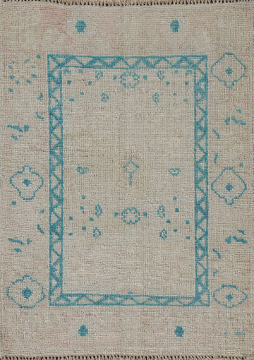 Handmade Oushak Vegetable Dye Accent Rug 2x3